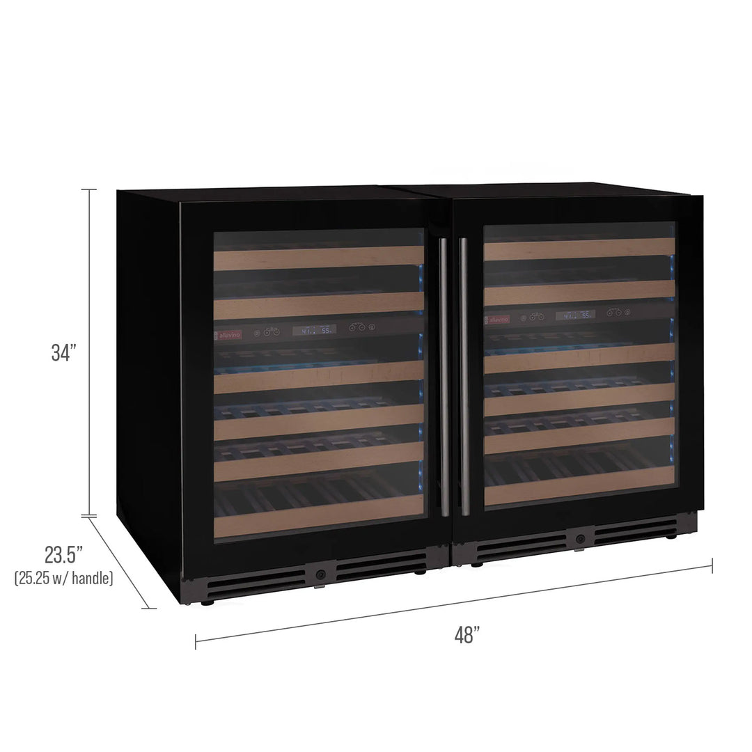 Allavino Reserva 2X-BDW5034D-2BG wine refrigerator dimensions