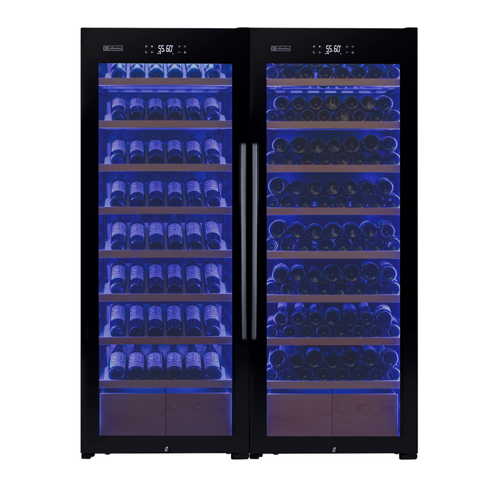 Allavino Cascina 2X-KWR248S-1BG black glass door wine refrigerator