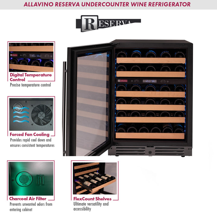 Allavino Reserva BDW5034D-2BGL wine refrigerator