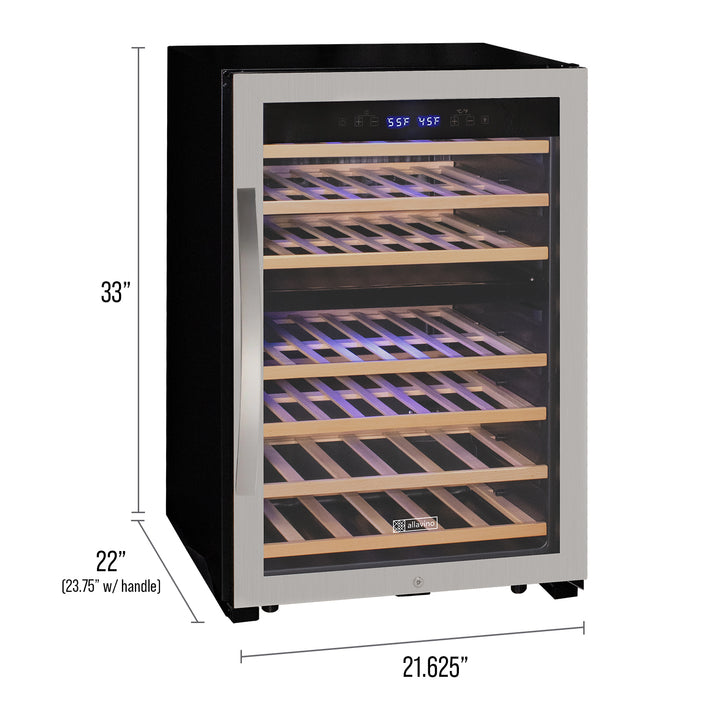 wine refrigerator dimensions