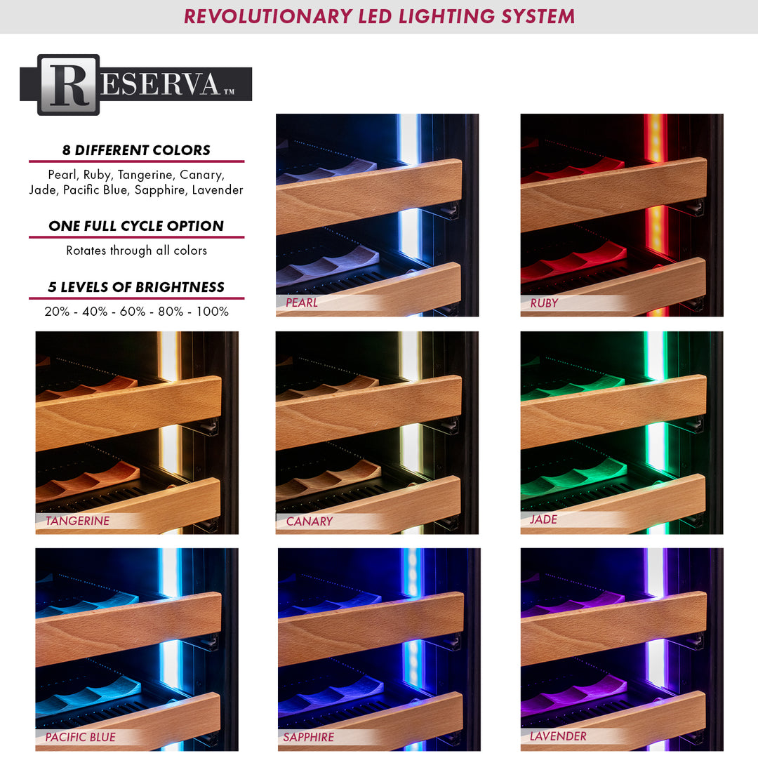 Allavino VSBCW34FD-2SW 9 LED Light Color Options