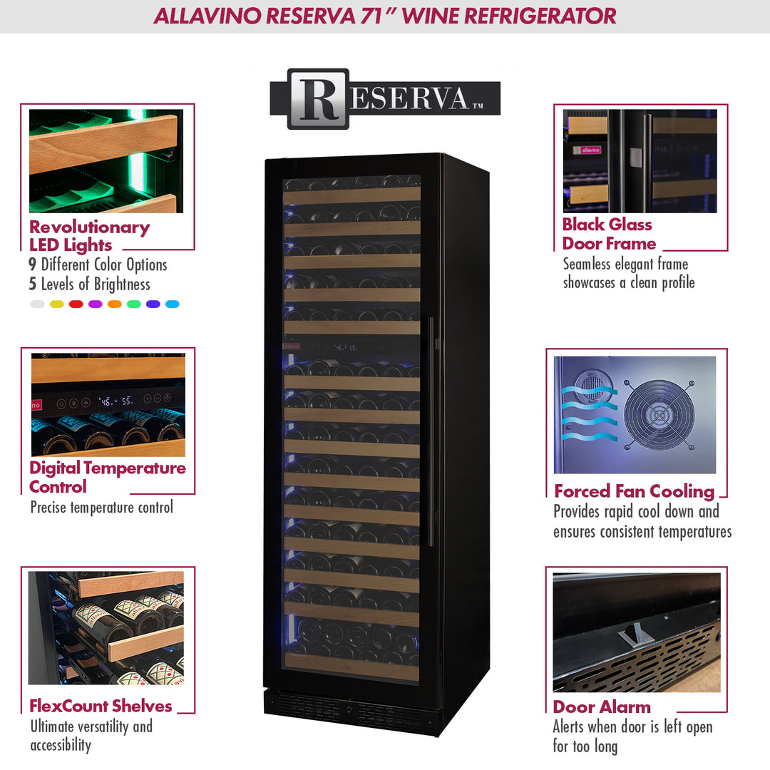 Allavino Reserva 2X-VSW15471D-2S wine refrigerator features