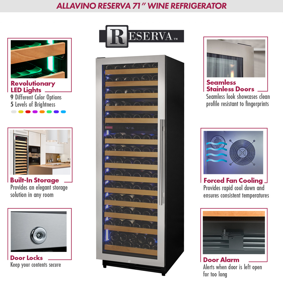 Allavino Reserva VSW15471D-2SL wine refrigerator features