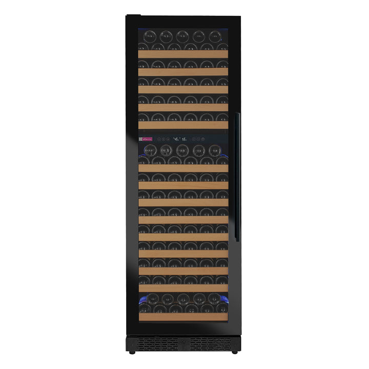 Allavino Reserva VSW71LD-2BGL LED black glass dual zone wine refrigerator