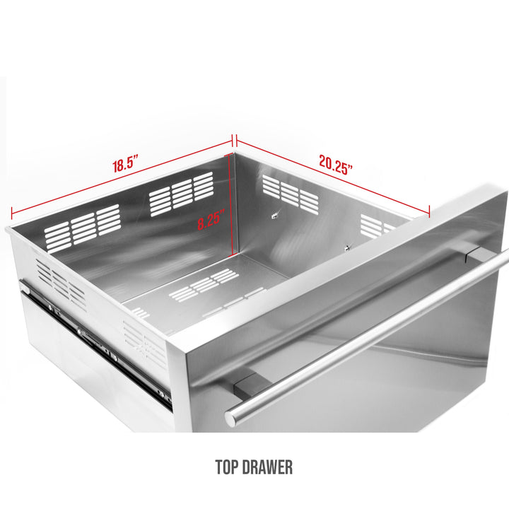 Allavino YHWR7724D-B top drawer dimensions