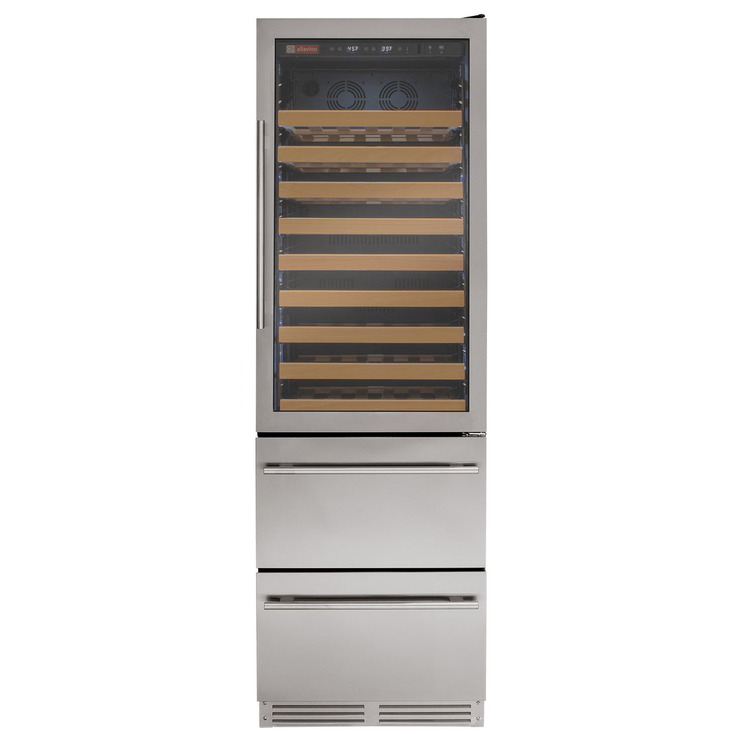 Allavino YHWR7724D-S 77 inch wine refrigerator drawer beverage center