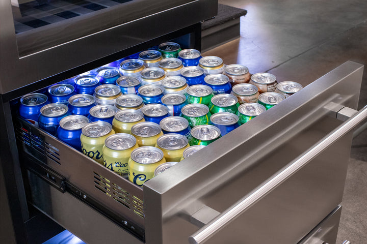 Beverage center drawers