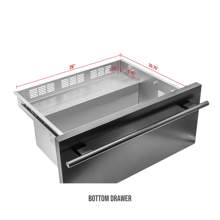 Allavino YHWR7724D-S bottom drawer dimensions