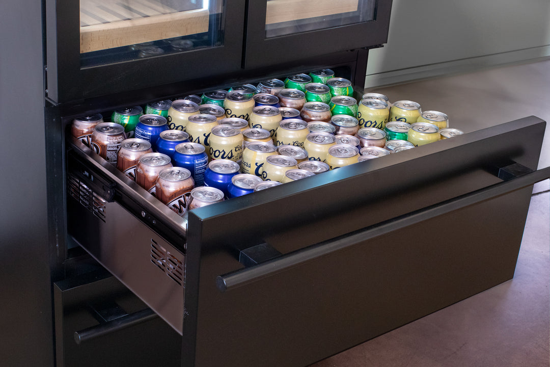 Beverage center drawers