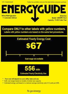 The estimated yearly energy cost for VSWR172-2