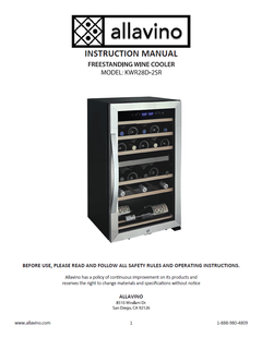 The product manual for the KWR28D-2SR