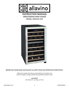 The product manual for the KWR43D-2SR