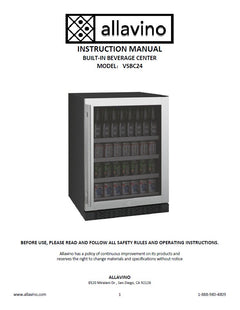 The product manual of the VSBC24 beverage center