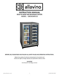 An instruction manual for the VSBCW34FD-2S unit