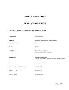 The material safety data sheet for the KWR33S-1SR