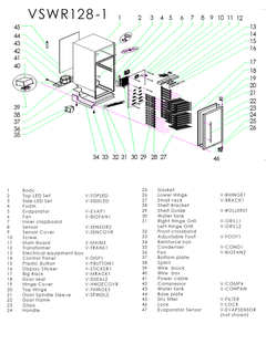 All parts which are included in the VSWR128-1