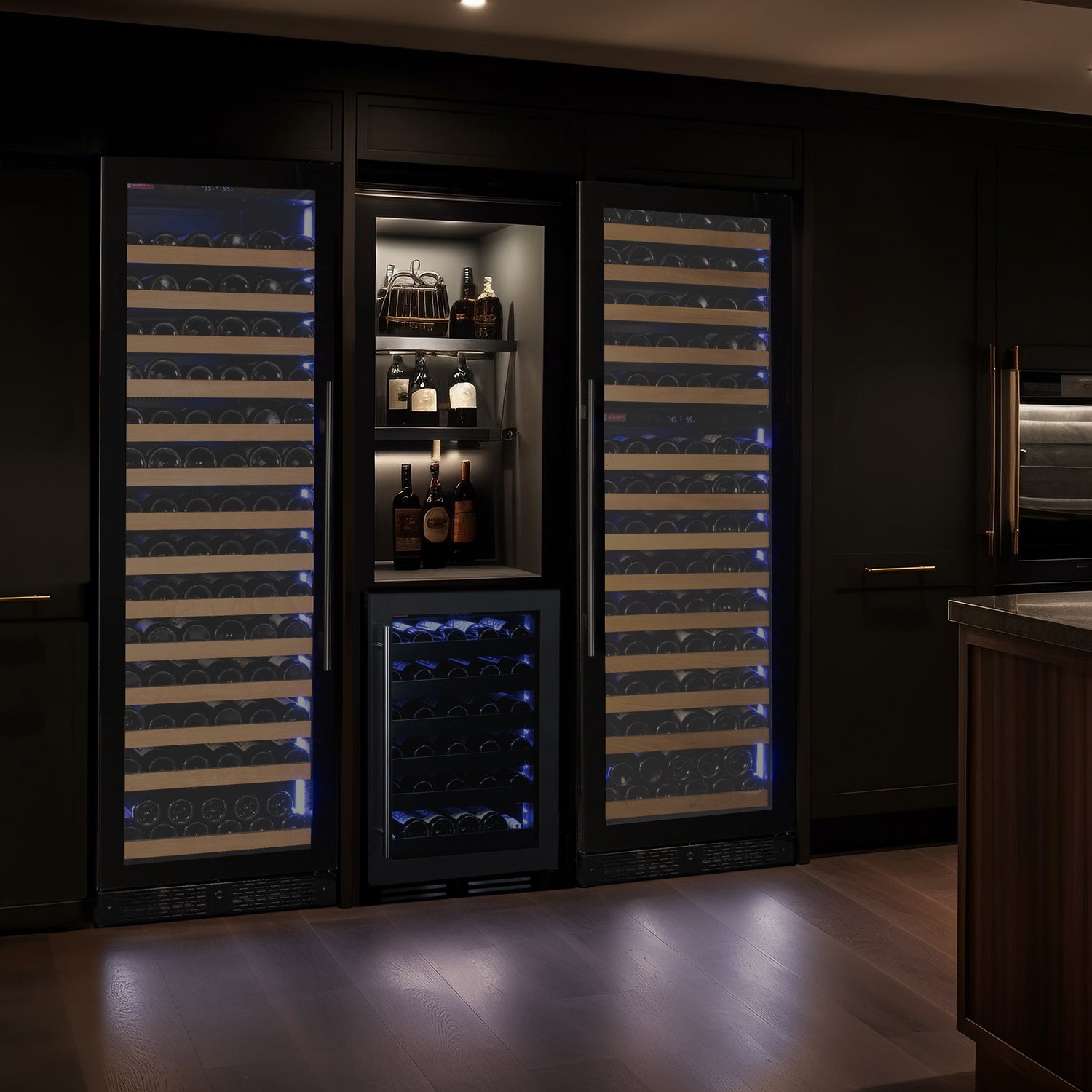 Tall built online in wine fridge