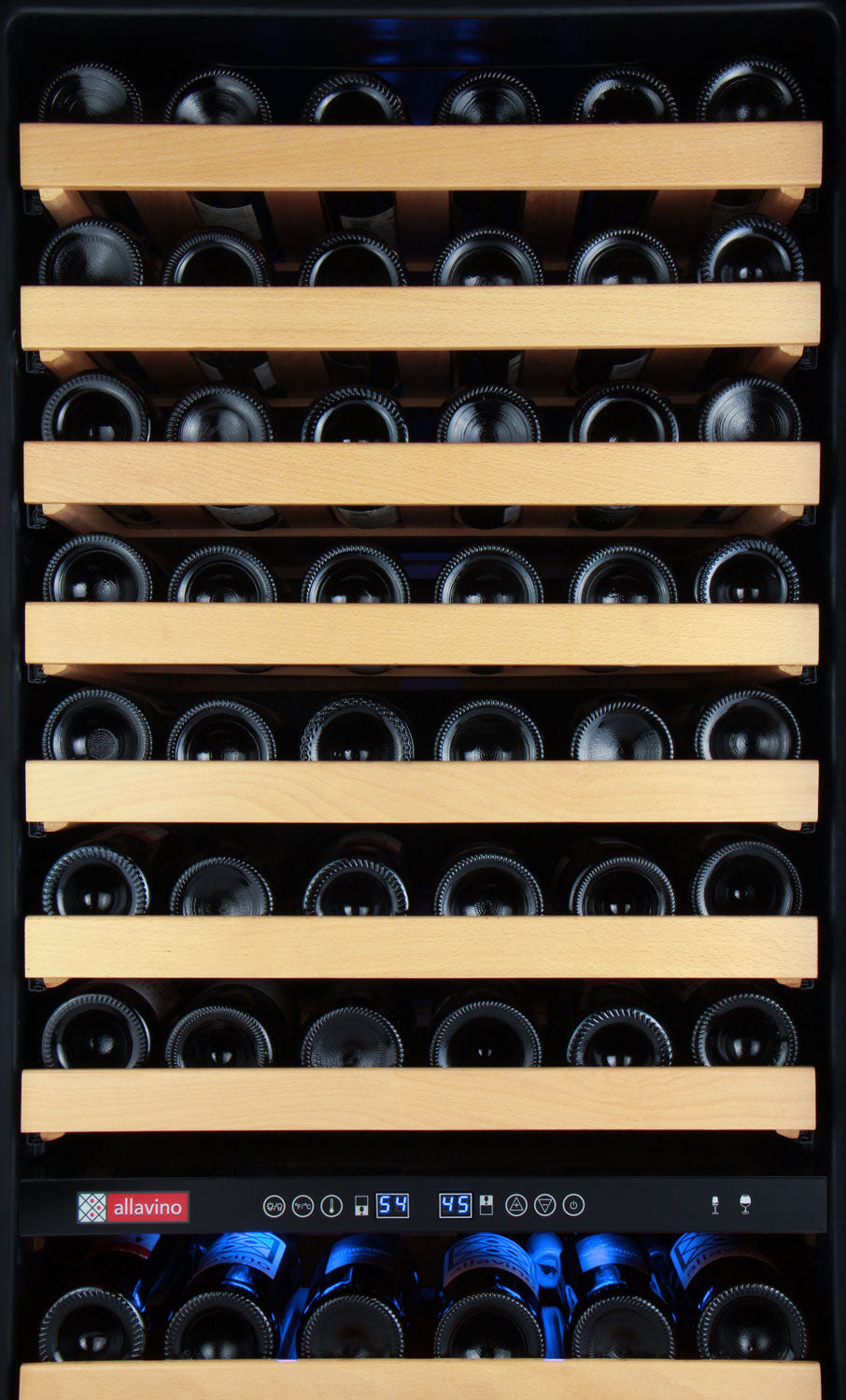 24 Wide FlexCount Classic 172 Bottle Dual Zone Steel Right Wine